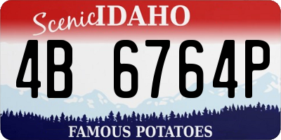 ID license plate 4B6764P
