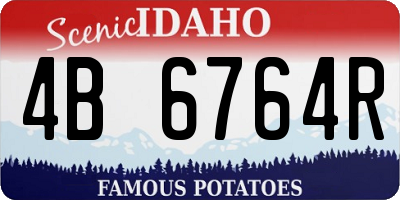 ID license plate 4B6764R
