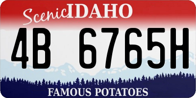 ID license plate 4B6765H