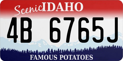 ID license plate 4B6765J