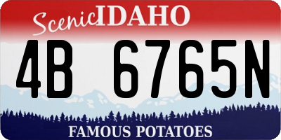 ID license plate 4B6765N