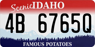 ID license plate 4B6765Q