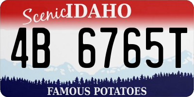 ID license plate 4B6765T