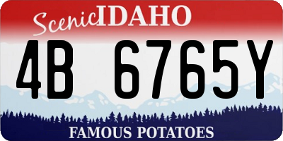 ID license plate 4B6765Y