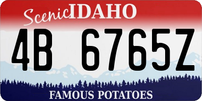 ID license plate 4B6765Z