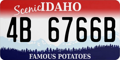 ID license plate 4B6766B