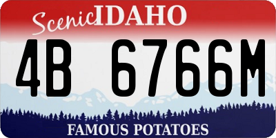 ID license plate 4B6766M