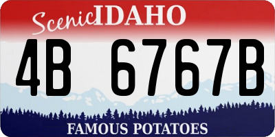 ID license plate 4B6767B