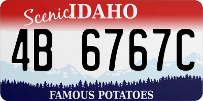 ID license plate 4B6767C