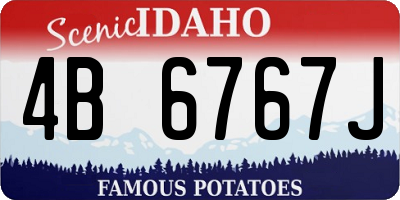 ID license plate 4B6767J