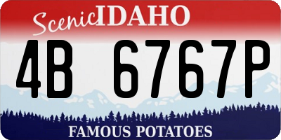 ID license plate 4B6767P