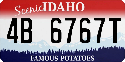 ID license plate 4B6767T