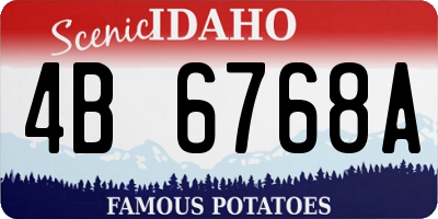 ID license plate 4B6768A