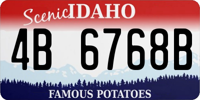 ID license plate 4B6768B