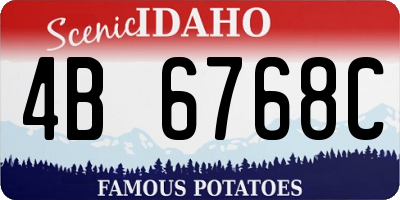 ID license plate 4B6768C