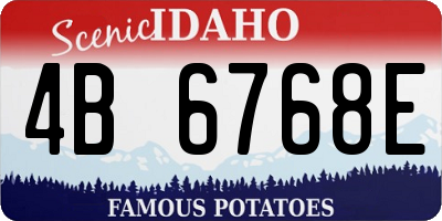 ID license plate 4B6768E