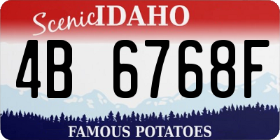 ID license plate 4B6768F
