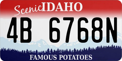 ID license plate 4B6768N