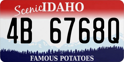 ID license plate 4B6768Q