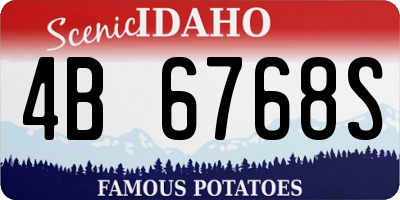 ID license plate 4B6768S