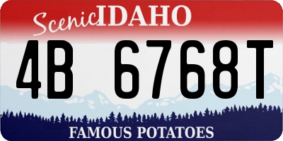 ID license plate 4B6768T