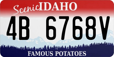 ID license plate 4B6768V