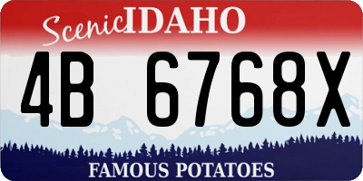 ID license plate 4B6768X