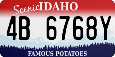 ID license plate 4B6768Y