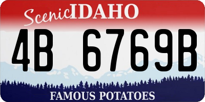 ID license plate 4B6769B