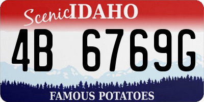 ID license plate 4B6769G