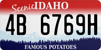 ID license plate 4B6769H