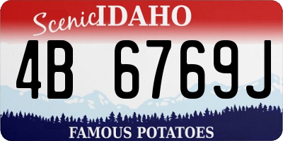 ID license plate 4B6769J