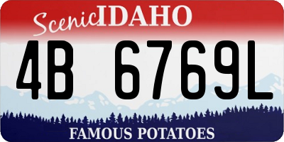 ID license plate 4B6769L