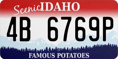 ID license plate 4B6769P