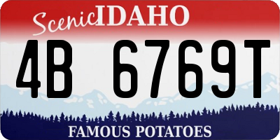 ID license plate 4B6769T