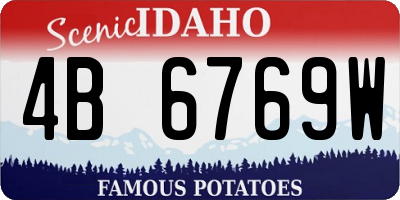 ID license plate 4B6769W