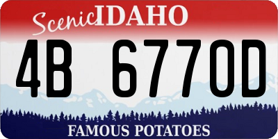 ID license plate 4B6770D