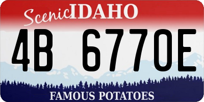 ID license plate 4B6770E