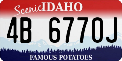 ID license plate 4B6770J