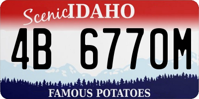 ID license plate 4B6770M