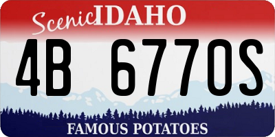 ID license plate 4B6770S