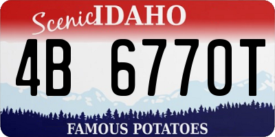ID license plate 4B6770T