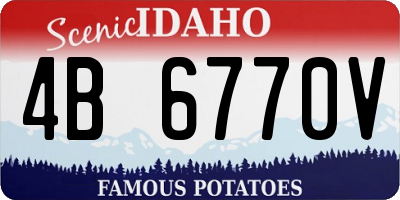 ID license plate 4B6770V