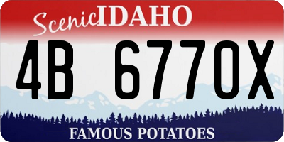 ID license plate 4B6770X