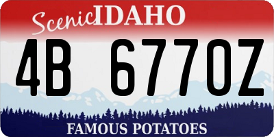 ID license plate 4B6770Z
