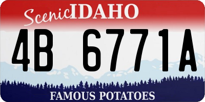 ID license plate 4B6771A