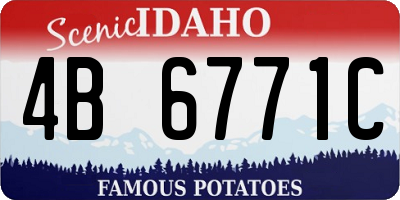 ID license plate 4B6771C