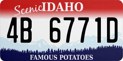 ID license plate 4B6771D