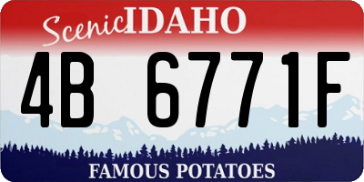 ID license plate 4B6771F