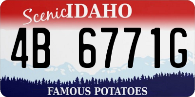 ID license plate 4B6771G